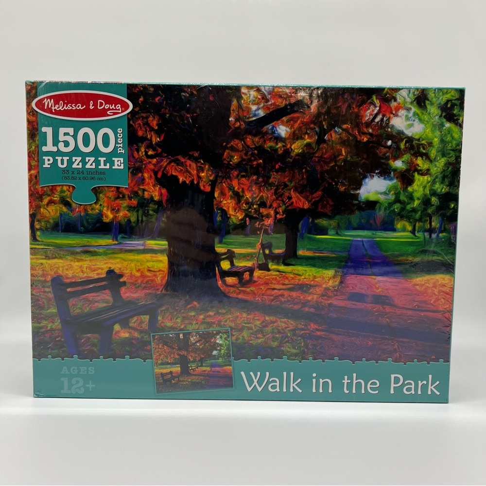 Melissa & Doug 1500 Piece Puzzle “Walk in the Park‎  33"x24" New Sealed